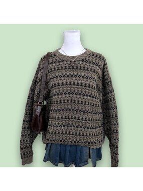 90s striped granola girl grunge sweater